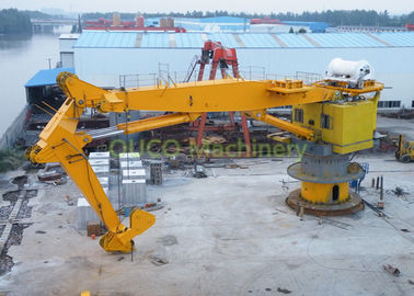 Pedestal Vessel 100 Ton Hydraulic Crane Small Footprint Good Performance